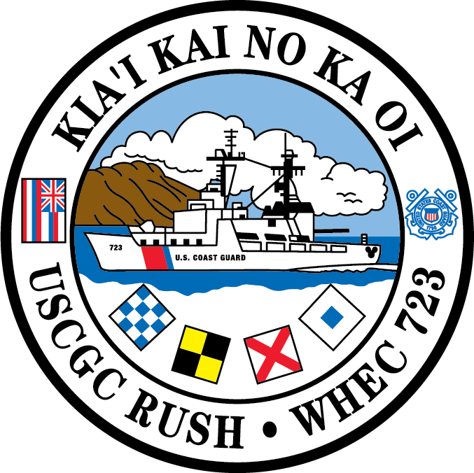 USCGC RUSH  WHEC-723 *COAST GUARD  VINYL PRINT SHIRT/SWEAT
