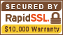 Website Secured by Rapid SSL